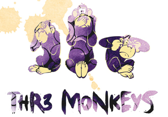 三只猴子桃红葡萄酒